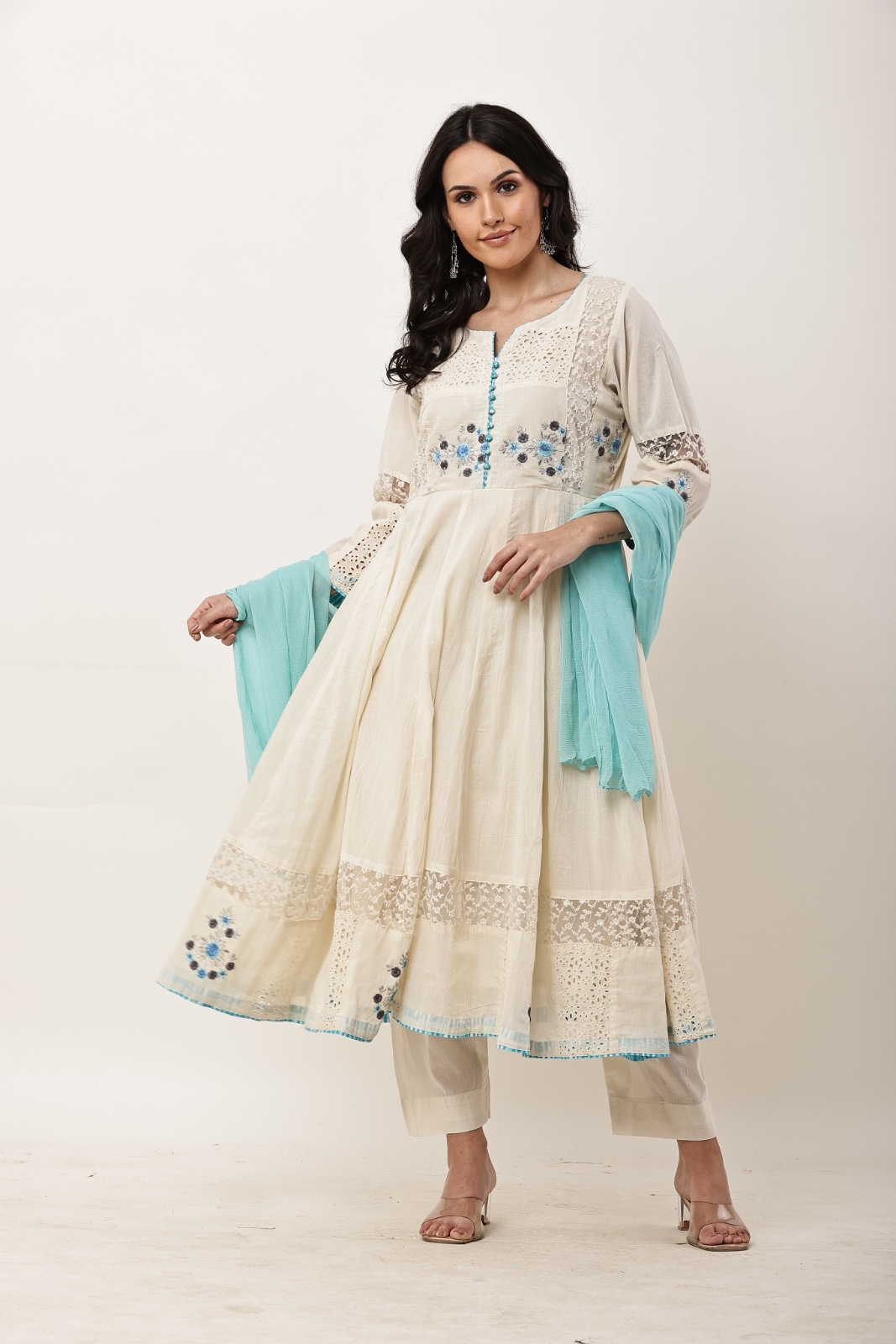 Ivory anarkali